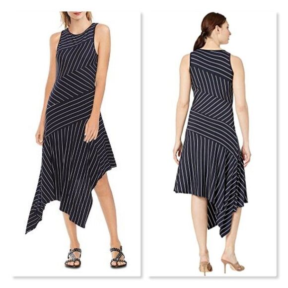 Vince Camuto Sleeveless Handkerchief Hem Dress - Picture 1 of 12